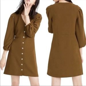 Madewell Texture and Thread Crepe Dress V-neck Size XL NWOT